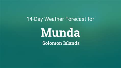 Munda Weather Forecast for today .